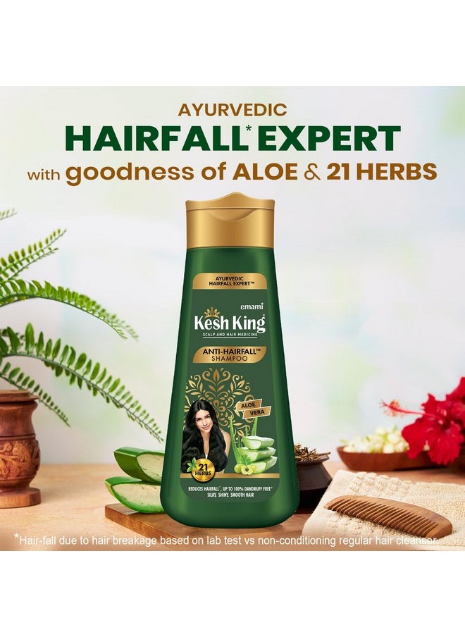 KESH KING Anti Hairfall Shampoo | with Ayurvedic Herbs & Aloe Vera | Provides Healthy Nourished Scalp | for Shiny Smooth Hair | 11.49 Fl Oz/340ml