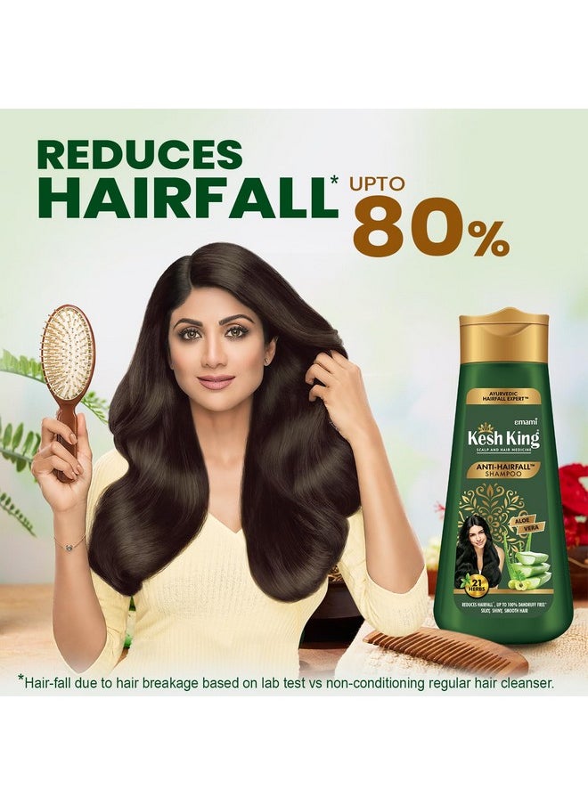 KESH KING Anti Hairfall Shampoo | with Ayurvedic Herbs & Aloe Vera | Provides Healthy Nourished Scalp | for Shiny Smooth Hair | 11.49 Fl Oz/340ml