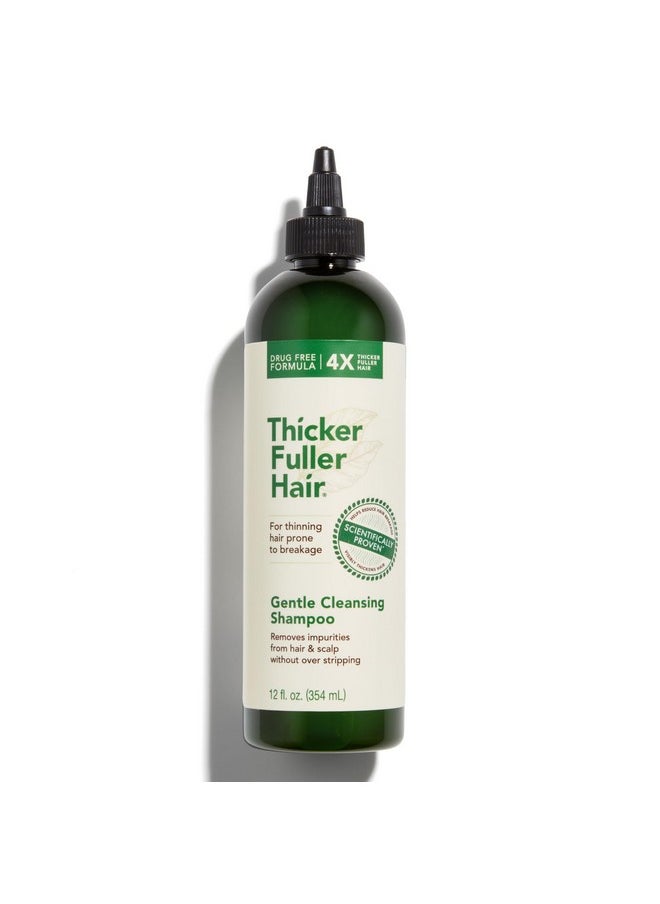 Thicker Fuller Hair Gentle Cleansing Shampoo - Hair Thickening, Clarifying Shampoo - Lightweight, Gentle Shampoo Formula - Natural Ingredients - 12 oz