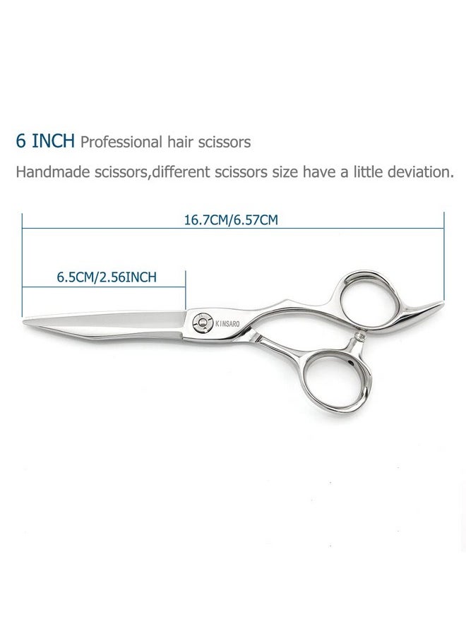 Barber Scissors Hair Scissors Hair Shears Professional Haircut Scissors 6 Inch 440c Barber Shears Sharp Hair Cutting Scissors KINSARO