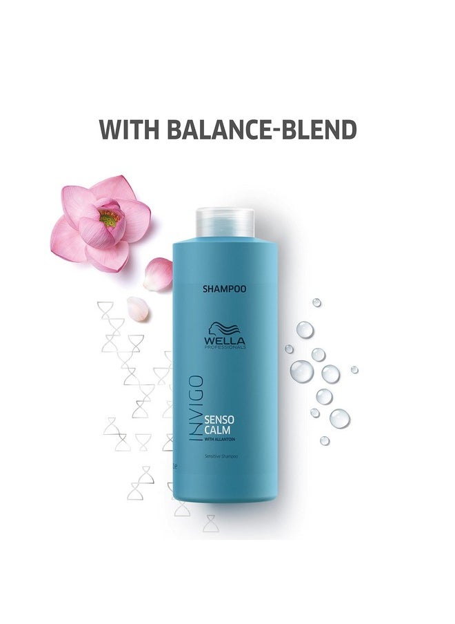 Wella Professionals Invigo Senso Calm Sensitive Shampoo| With Caring and Refreshing Ingredients| Extra Scalp Care| 33.8 Fl Oz