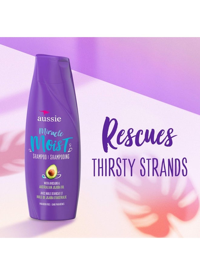 Aussie Paraben-Free Miracle Moist Shampoo with Avocado & Jojoba for Dry Hair, 30.4 Fluid Ounce, (Pack of 4)