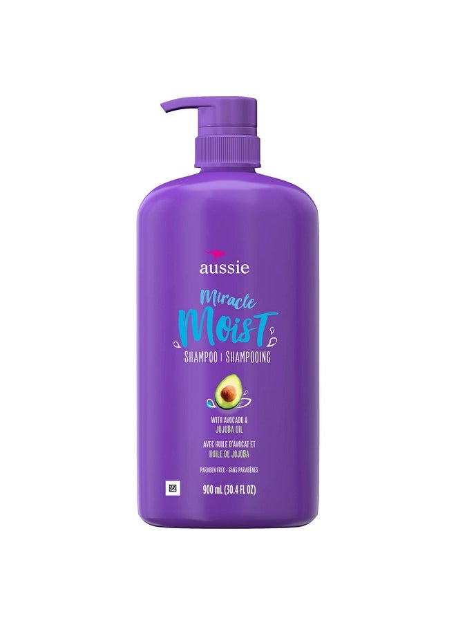 Aussie Paraben-Free Miracle Moist Shampoo with Avocado & Jojoba for Dry Hair, 30.4 Fluid Ounce, (Pack of 4)