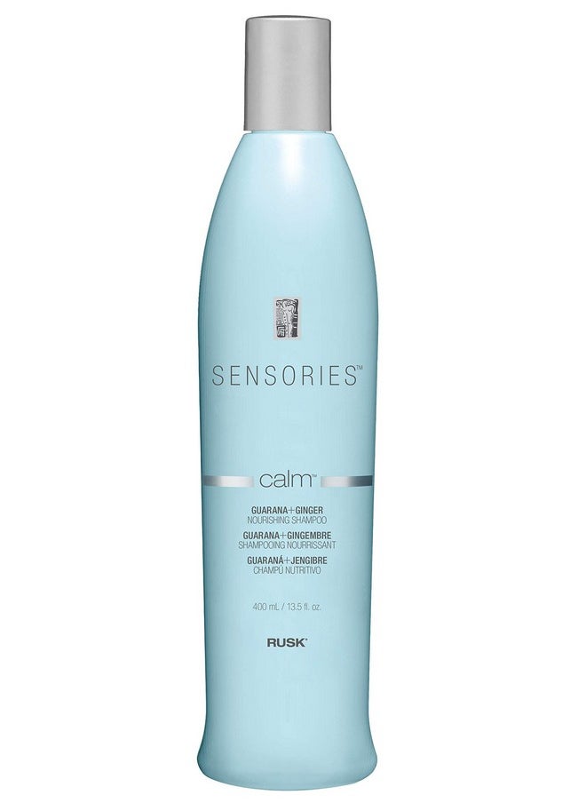 RUSK Sensories Calm Guarana and Ginger Shampoo, 13.5 oz - Nourishing Formula for Shine and Moisture, 1 Ct