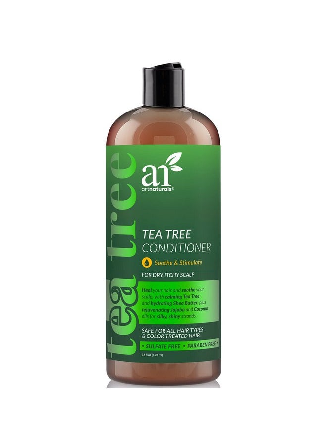 artnaturals Tea Tree Conditioner 16 Fl Oz - Sulfate Free - Made w/ 100% Pure Natural Therapeutic Grade Tea Tree Essential Oil - For Dandruff, Sensitive, Itchy, Dry scalp - For Men & Women