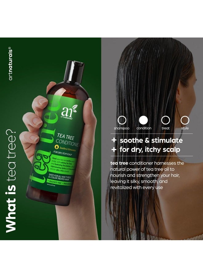 artnaturals Tea Tree Conditioner 16 Fl Oz - Sulfate Free - Made w/ 100% Pure Natural Therapeutic Grade Tea Tree Essential Oil - For Dandruff, Sensitive, Itchy, Dry scalp - For Men & Women
