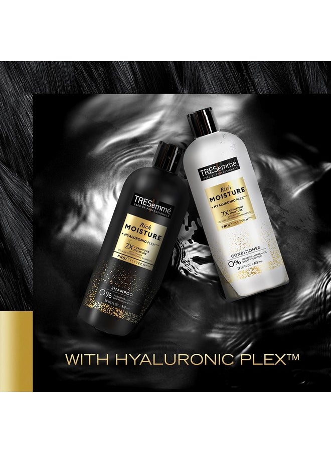 TRESemmé Rich Moisture Hydrating Shampoo 3 Count for Dry Hair Formulated With Pro Style Technology 28 Fl Oz