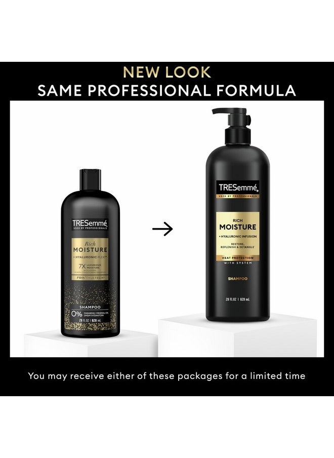TRESemmé Rich Moisture Hydrating Shampoo 3 Count for Dry Hair Formulated With Pro Style Technology 28 Fl Oz