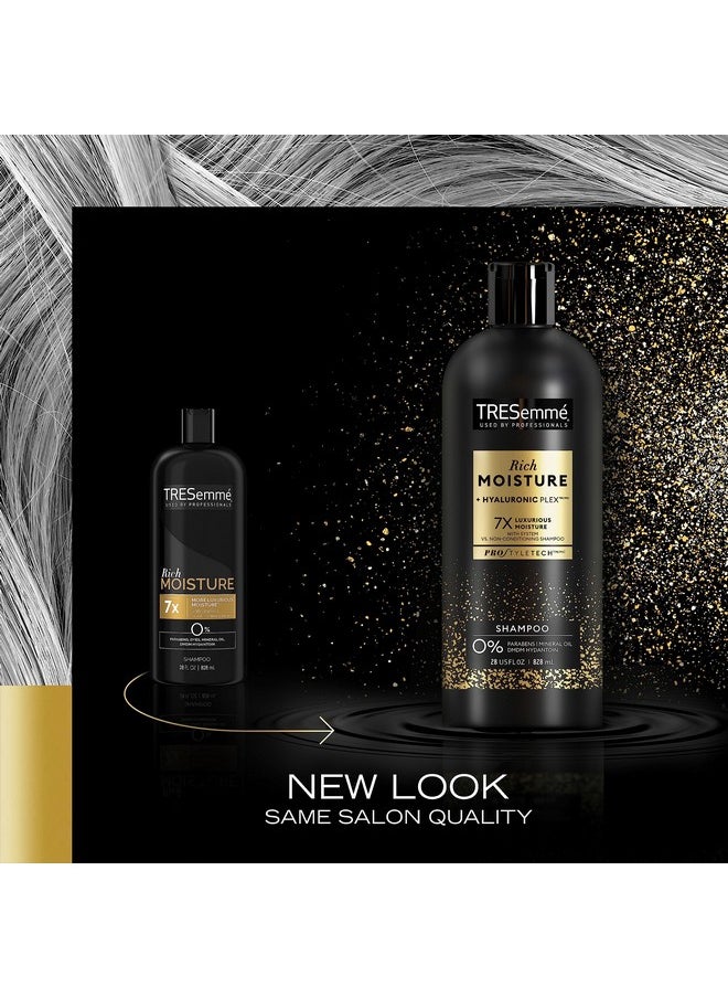 TRESemmé Rich Moisture Hydrating Shampoo 3 Count for Dry Hair Formulated With Pro Style Technology 28 Fl Oz