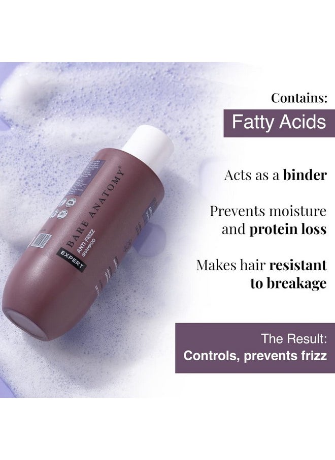 Bare Anatomy Anti Frizz Shampoo, Frizz Control Upto 24 Hours, Powered By Hyaluronic Acid & Fatty Acids, Dry & Frizzy Hair, Smooth, Shiny & Frizz Free Hair For Unisex, 250ml