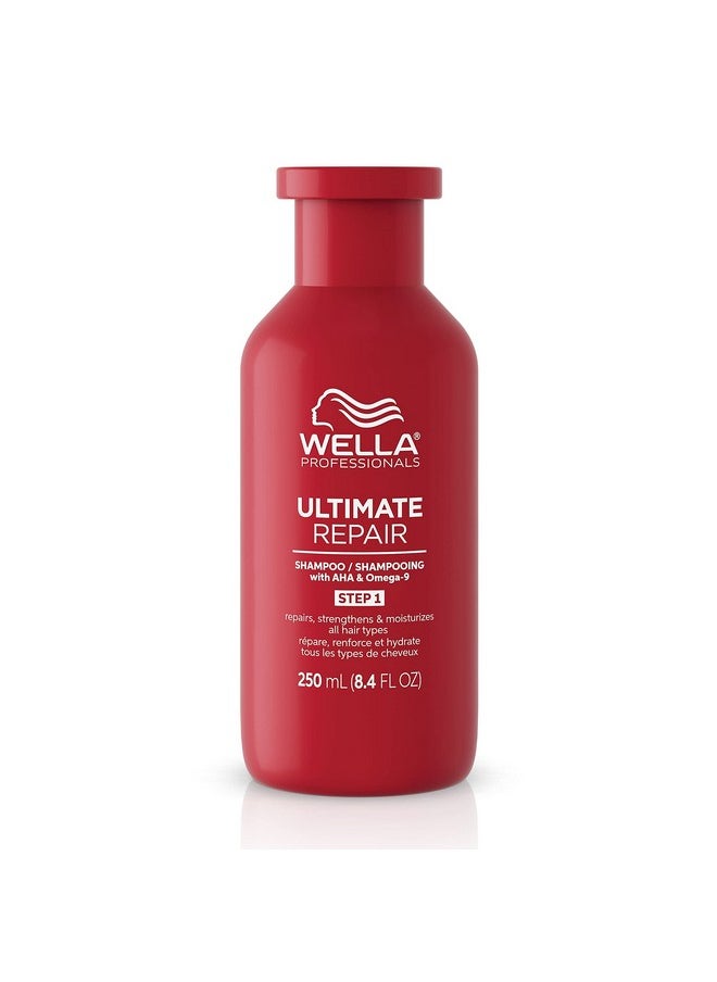 Wella Professionals ULTIMATE REPAIR Shampoo| Professional Lightweight Cream Shampoo for Damaged Hair | Replenishes and Repairs | 8.4 Fl Oz