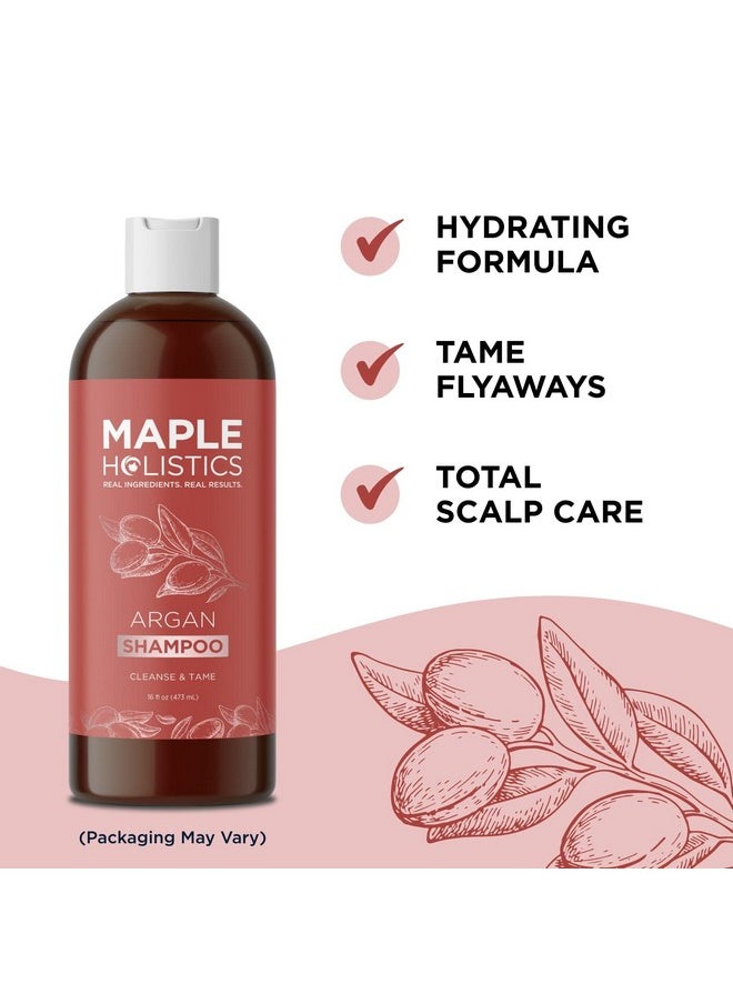 Argan Oil Shampoo for Dry Hair - Sulfate Free Shampoo for Damaged Hair and Frizz with Argan Oil for Hair - Volumizing Shampoo for Hair Shine and Volume Featuring Ultra Moisturizing Natural Oils