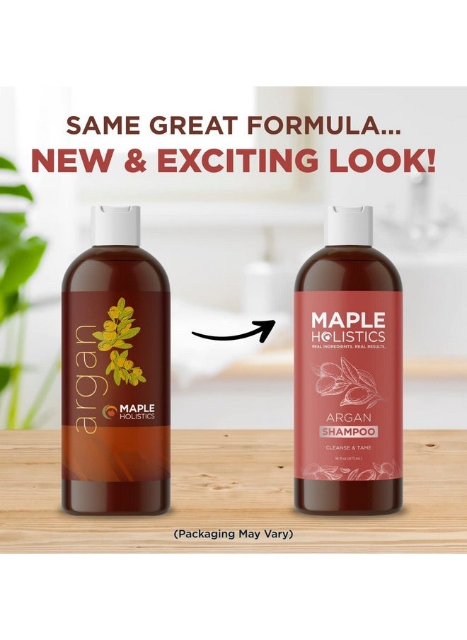 Argan Oil Shampoo for Dry Hair - Sulfate Free Shampoo for Damaged Hair and Frizz with Argan Oil for Hair - Volumizing Shampoo for Hair Shine and Volume Featuring Ultra Moisturizing Natural Oils