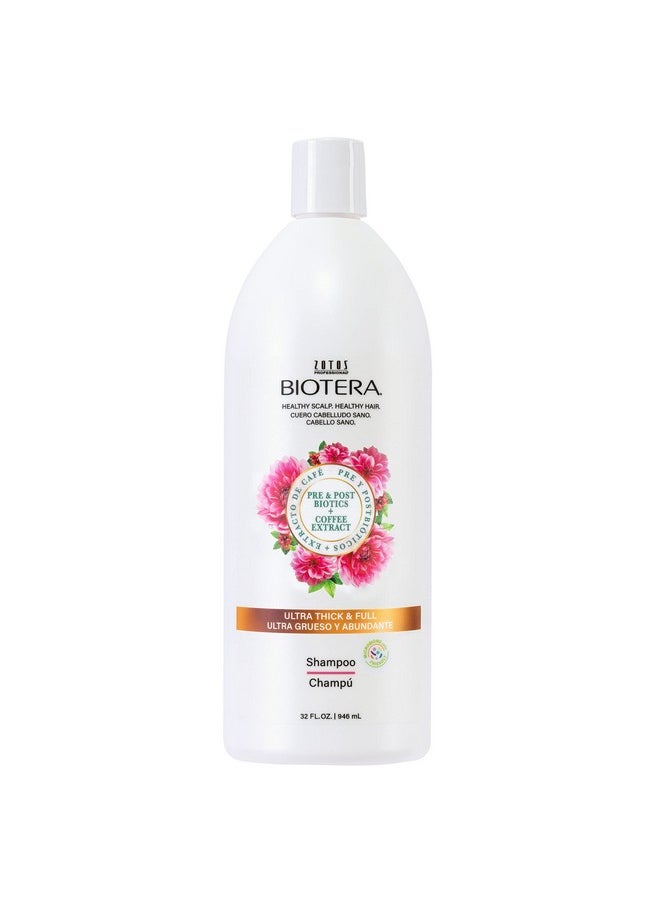 Biotera Ultra Thick & Full Volumizing Shampoo | Increases Volume to Fine, Limp Hair | Microbiome Friendly | Vegan & Cruelty Free | Paraben Free | Color-Safe | 32 Fl Oz