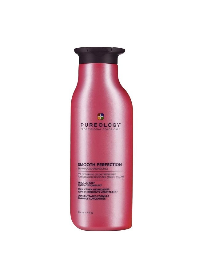 Pureology Smooth Perfection Shampoo | For Frizzy, Color-Treated Hair | Smooths Hair & Controls Frizz | Sulfate-Free | Vegan | Updated Packaging | 9 Fl. Oz. |