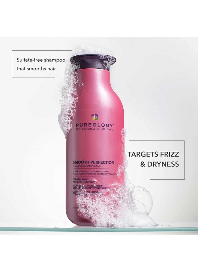 Pureology Smooth Perfection Shampoo | For Frizzy, Color-Treated Hair | Smooths Hair & Controls Frizz | Sulfate-Free | Vegan | Updated Packaging | 9 Fl. Oz. |