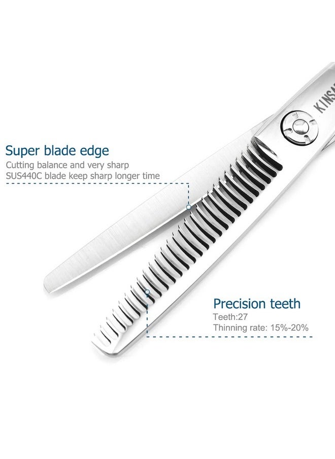 Barber Scissors Hair Thinning Scissors 5.75 Inch Hair Shears Professional Hair Scissors Sharp Hair Thinning Shears Convex Razor Edge 440c Barber Shears KINSARO