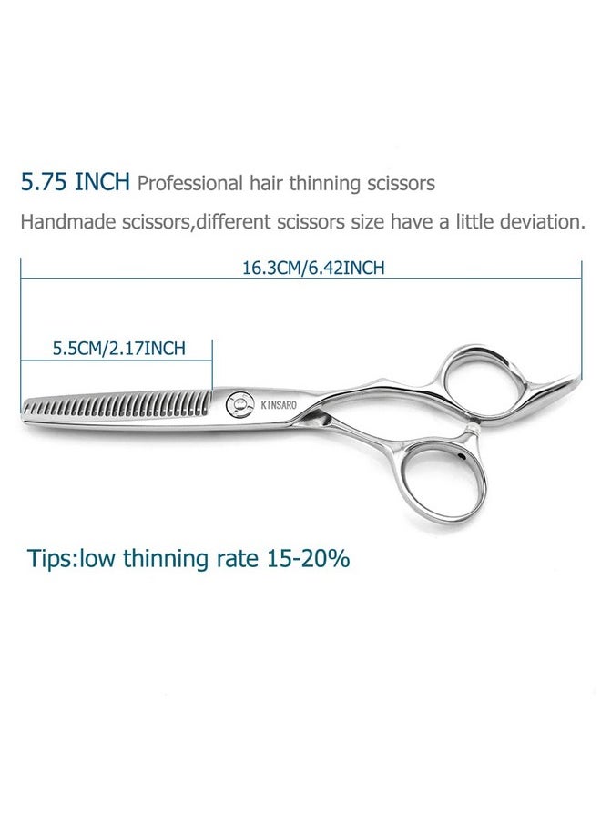 Barber Scissors Hair Thinning Scissors 5.75 Inch Hair Shears Professional Hair Scissors Sharp Hair Thinning Shears Convex Razor Edge 440c Barber Shears KINSARO