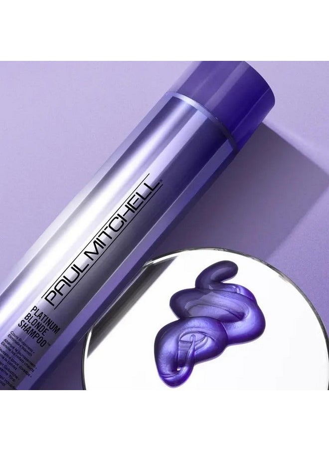Paul Mitchell Platinum Blonde Purple Shampoo, Cools Brassiness, Eliminates Warmth, For Color-Treated Hair + Naturally Light Hair Colors, 10.14 fl. oz.
