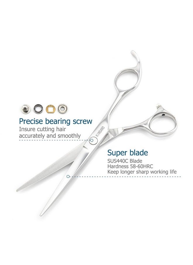 Barber Scissors Professional Hair Scissors Hair Shears Haircut Scissors 6 Inch 440c Barber Shears Hairdresser Scissors Hair Cutting Scissors KINSARO