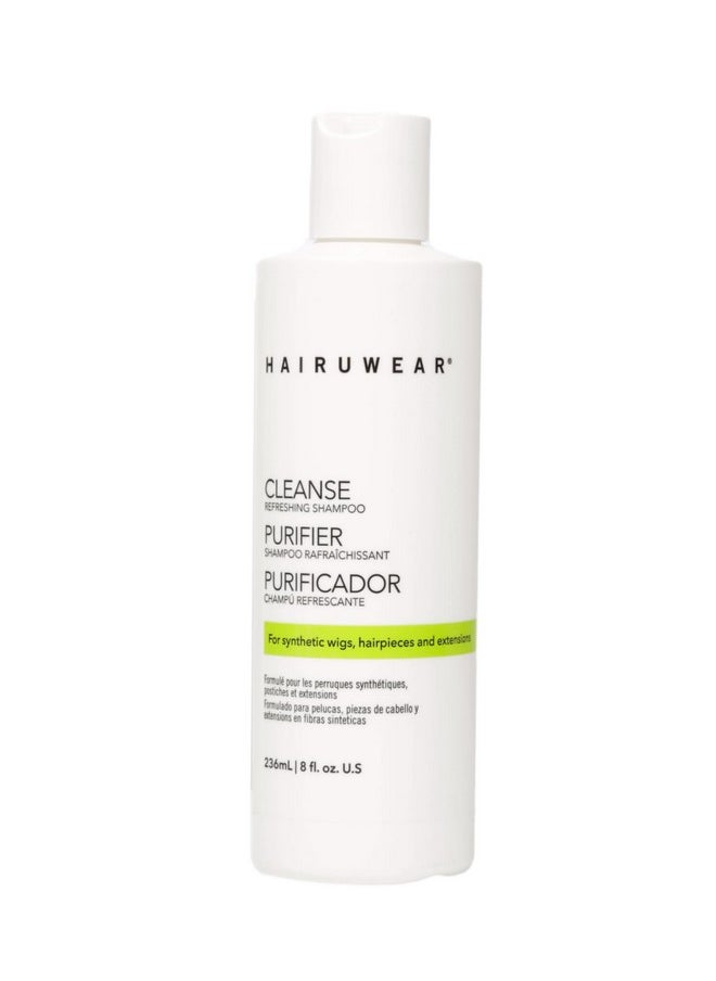 HairUWear CLEANSE Freshening Shampoo Wash For Synthetic Wigs, Hairpieces and Extensions, 8 floz