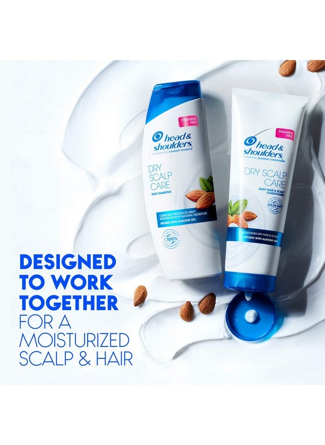 Head & Shoulders Shampoo, Daily-Use Anti-Dandruff Paraben Free Treatment, Dry Scalp Care with Almond Oil, 32.1 fl oz, Twin Pack