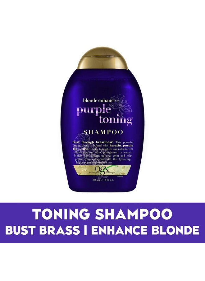 OGX Impecca-Blonde Purple Toning Shampoo, 13 fl oz