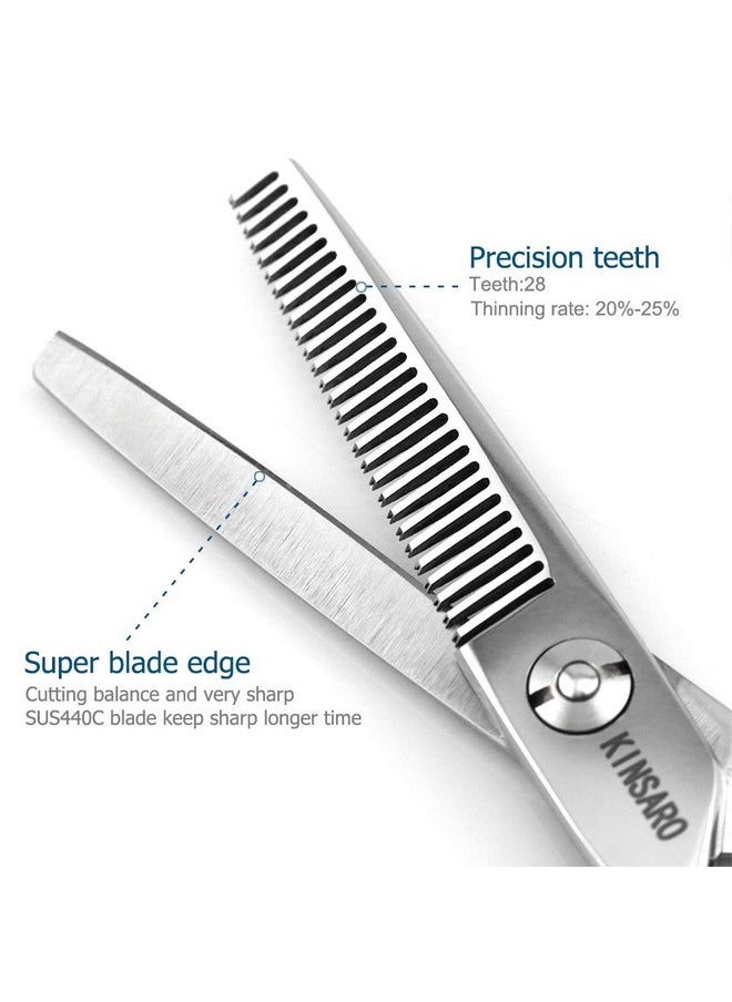 Hair Scissors left hand Thinning Scissors 5.5 Inch Barber Scissors Left hand Hair Thinning Shears Barber Shears KINSARO
