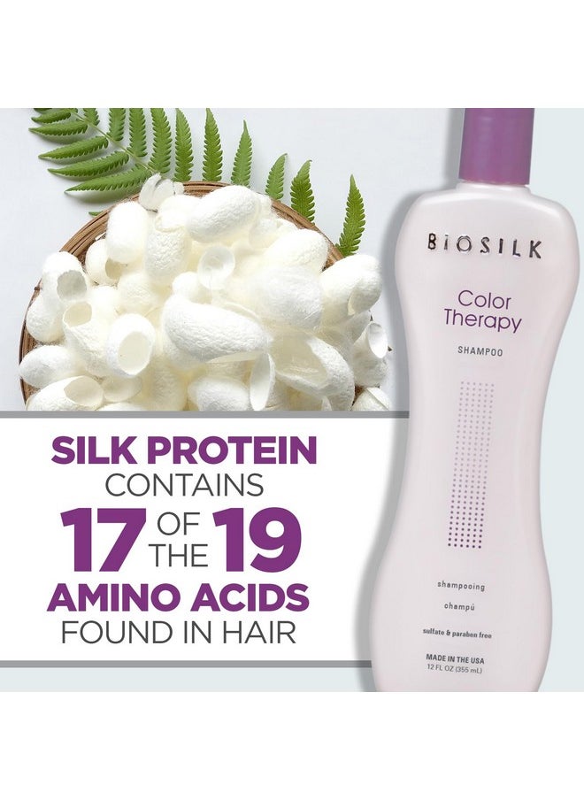 BioSilk Color Therapy Shampoo, Gently Cleanses Without Stripping Hair Color, Color Protection While Cleansing, Sulfate, Paraben & Cruelty-Free, 12 Oz