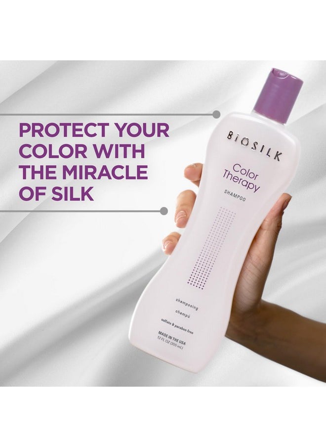BioSilk Color Therapy Shampoo, Gently Cleanses Without Stripping Hair Color, Color Protection While Cleansing, Sulfate, Paraben & Cruelty-Free, 12 Oz