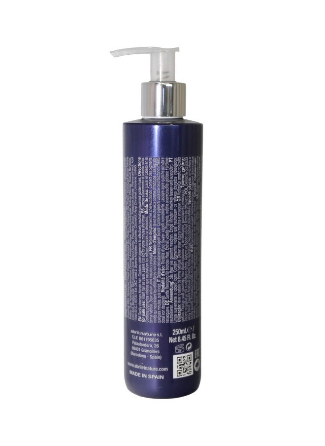 abril et nature - Platinum Professional Shampoo - For Blonde, Bleached, Highlighted, and/or Gray Hair - Violet Toner - Goodbye Yellow Tones - Platinum Appearance - 250 ml