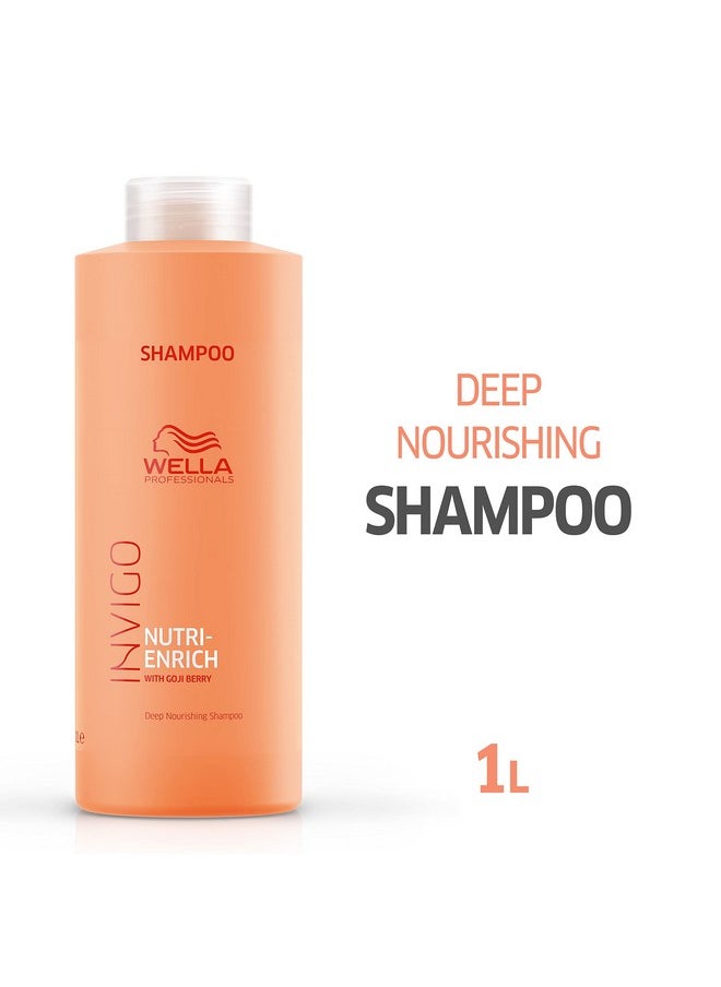 Wella Professionals Invigo Nutri-Enrich Shampoo| Professional Deep Nourishing Shampoo For Dry & Damaged Hair| 33.8 Fl Oz