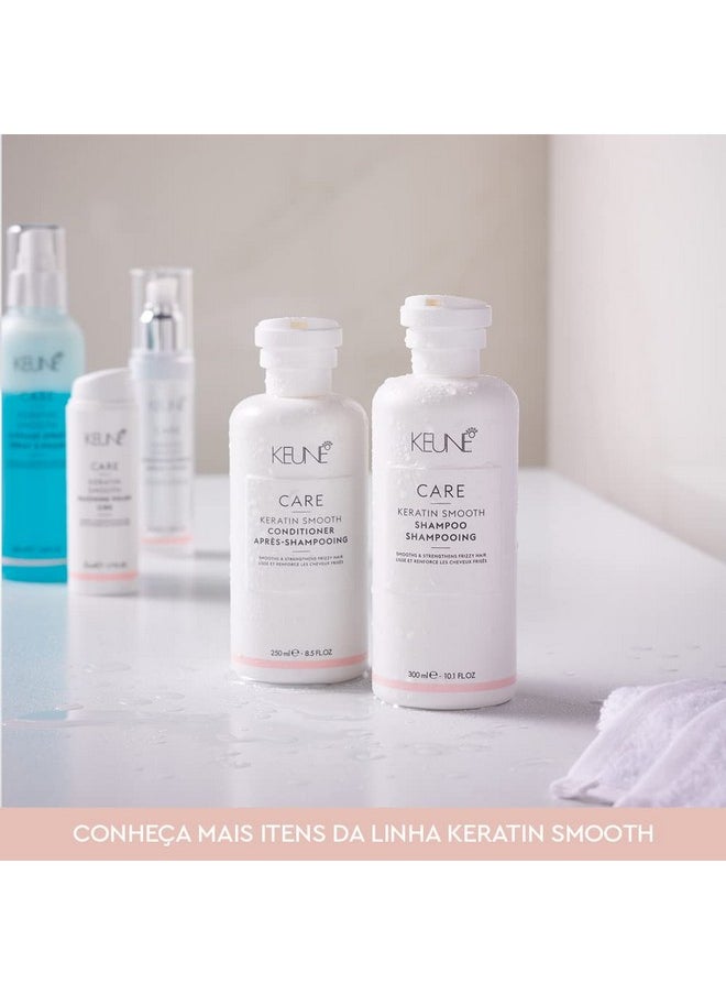 Keune Care Keratin Smoothing Shampoo, Frizz-Control & Moisturizing Cleanser for Smoother Hair, 10.1 Fl Oz