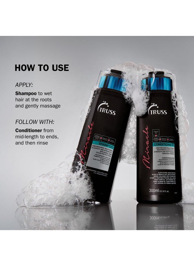TRUSS Miracle Shampoo - 300ml Anti-Aging Color Protection Daily Shampoo for All Hair Types