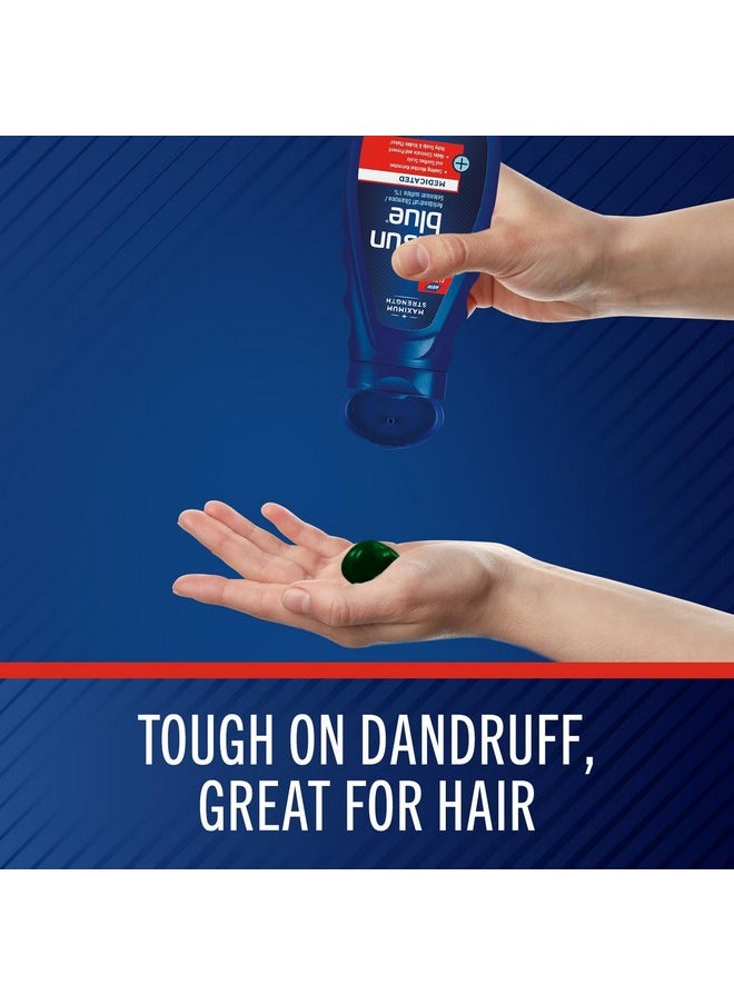 Selsun Blue Medicated Antidandruff Shampoo, Maximum Strength Scalp Treatment With Selenium Sulfide, 11 fl. oz.