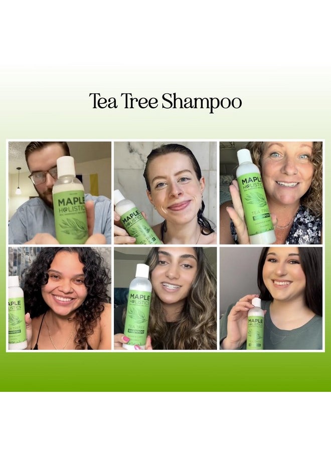 Clarifying Shampoo for Build Up & Oily Hair - Tea Tree Shampoo for Men and Women with Rosemary Essential Oil for Oily Hair and Scalp - Color Safe Vegan Sulfate Silicone & Paraben Free (8 Fl Oz)