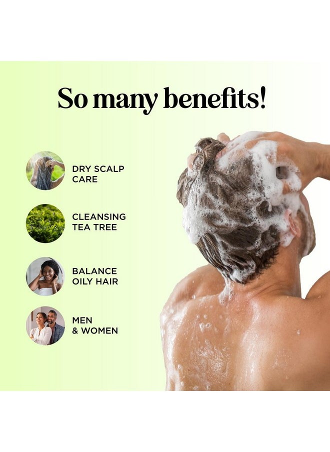 Clarifying Shampoo for Build Up & Oily Hair - Tea Tree Shampoo for Men and Women with Rosemary Essential Oil for Oily Hair and Scalp - Color Safe Vegan Sulfate Silicone & Paraben Free (8 Fl Oz)