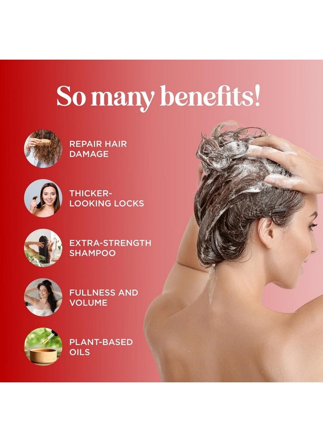 Ultra Biotin Shampoo for Thinning Hair - Extra Strength Volumizing Shampoo for Men and Women with B Vitamins and Rosemary Essential Oil - Sulfate Free Shampoo Biotin Formula for Hair and Scalp Care