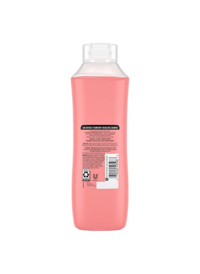Suave Shampoo, Sun-Ripened Strawberry Family-Size - Energizing Shampoo with Strawberry Extract & Vitamin E, 22.5 Oz