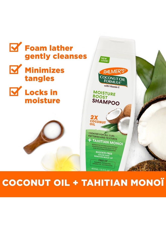 Palmer's Coconut Oil Shampoo for Moisture Boost of Dry, Damaged & Colour Treated Hair, Minimizes Tangles - 400ml