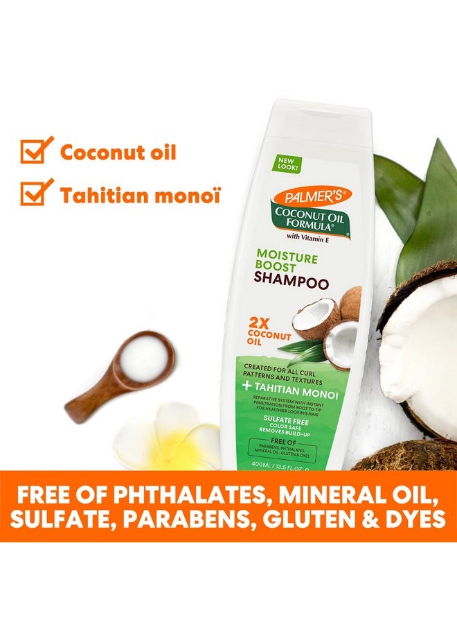 Palmer's Coconut Oil Shampoo for Moisture Boost of Dry, Damaged & Colour Treated Hair, Minimizes Tangles - 400ml