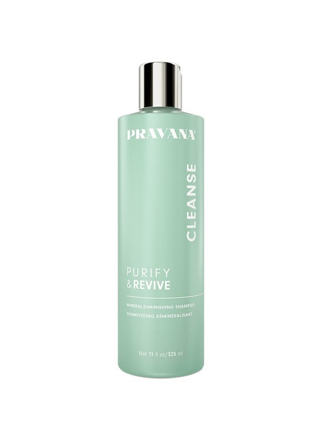 Pravana Purify & Revive Mineral Diminishing Shampoo | Instantly Removes Hard Water Deposits | Hydrates, Energizes, Volumizes | Eliminates Brassiness & Discoloration | 11 Fl Oz