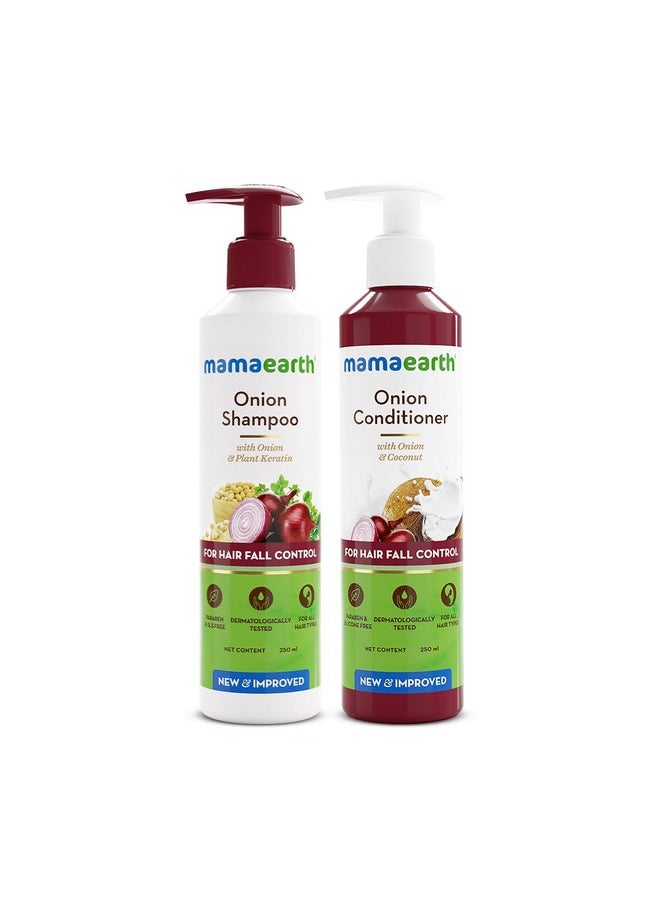 Mamaearth Onion Anti Hairfall Combo (Shampoo and Conditioner)- 250 ml each