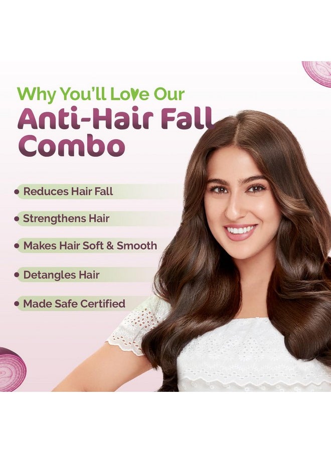 Mamaearth Onion Anti Hairfall Combo (Shampoo and Conditioner)- 250 ml each