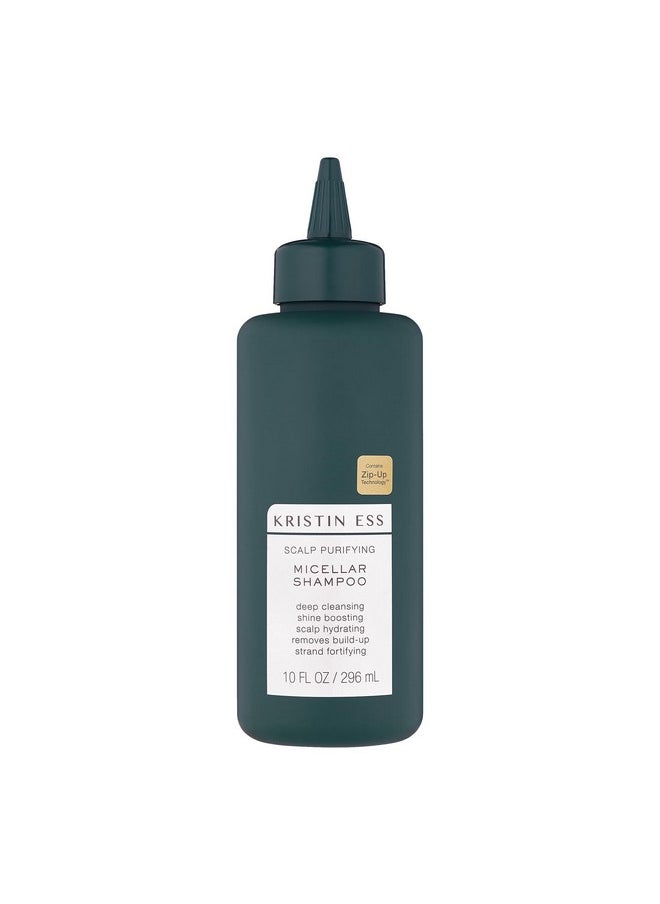 Kristin Ess Hair Scalp Purifying Micellar Shampoo for Deep Cleansing + Scalp Hydrating - Removes Build Up, Shine Boosting, Vegan, Sulfate Free Shampoo, Color Safe + Keratin Safe, 10 fl oz