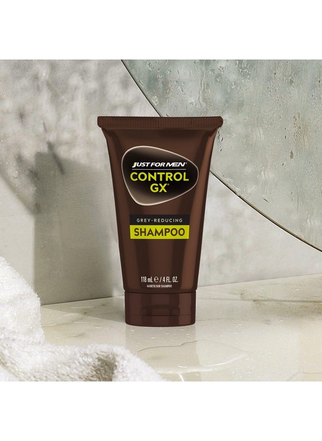 Just For Men Control GX Grey Reducing Shampoo, Gradual Hair Color for Stronger and Healthier Hair, 4 Fl Oz - Pack of 1 (Packaging May Vary)