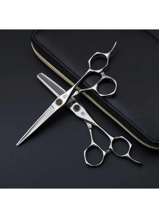 6.0 Inch Hair Scissors/Shears Set - Barber Shears Set Hairdressing Cutting Shears and Thinning/Texturizing Scissors Kit
