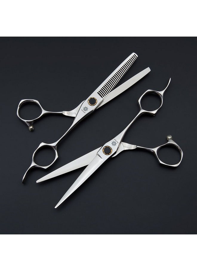 6.0 Inch Hair Scissors/Shears Set - Barber Shears Set Hairdressing Cutting Shears and Thinning/Texturizing Scissors Kit