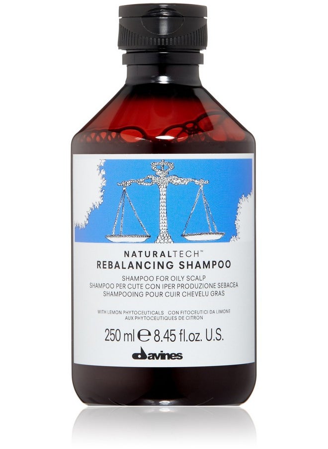 Davines Naturaltech REBALANCING Shampoo, Gently Cleanse The Scalp While Assisting With Excess Sebum Production, Add Shine, 8.45 fl oz