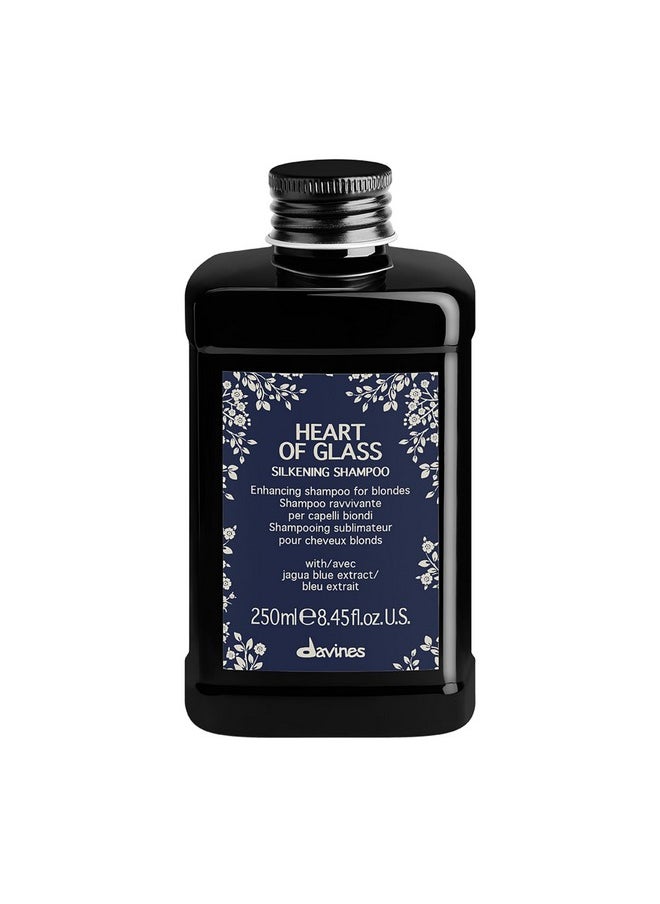 Davines Heart of Glass Silkening Shampoo for Blonde Care, 8.45 fl. oz. (Pack of 1), Black
